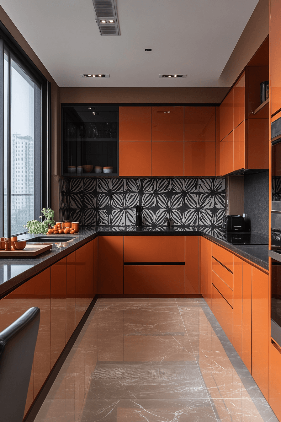 terracotta kitchen cabinets