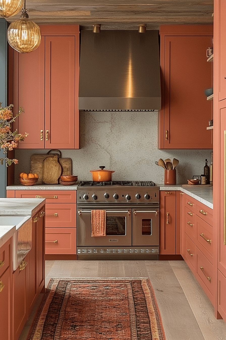 terracotta kitchen cabinets