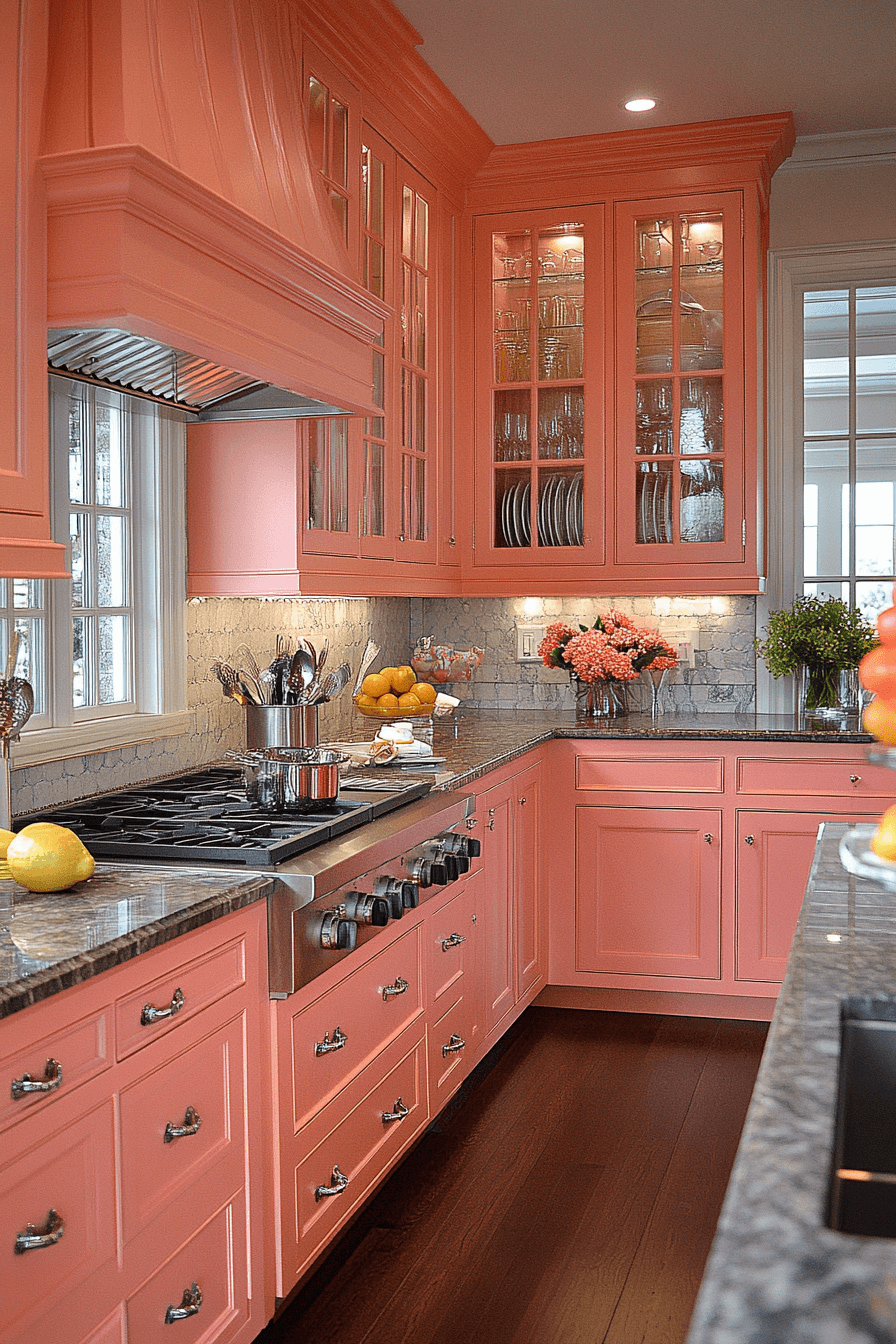 terracotta kitchen cabinets