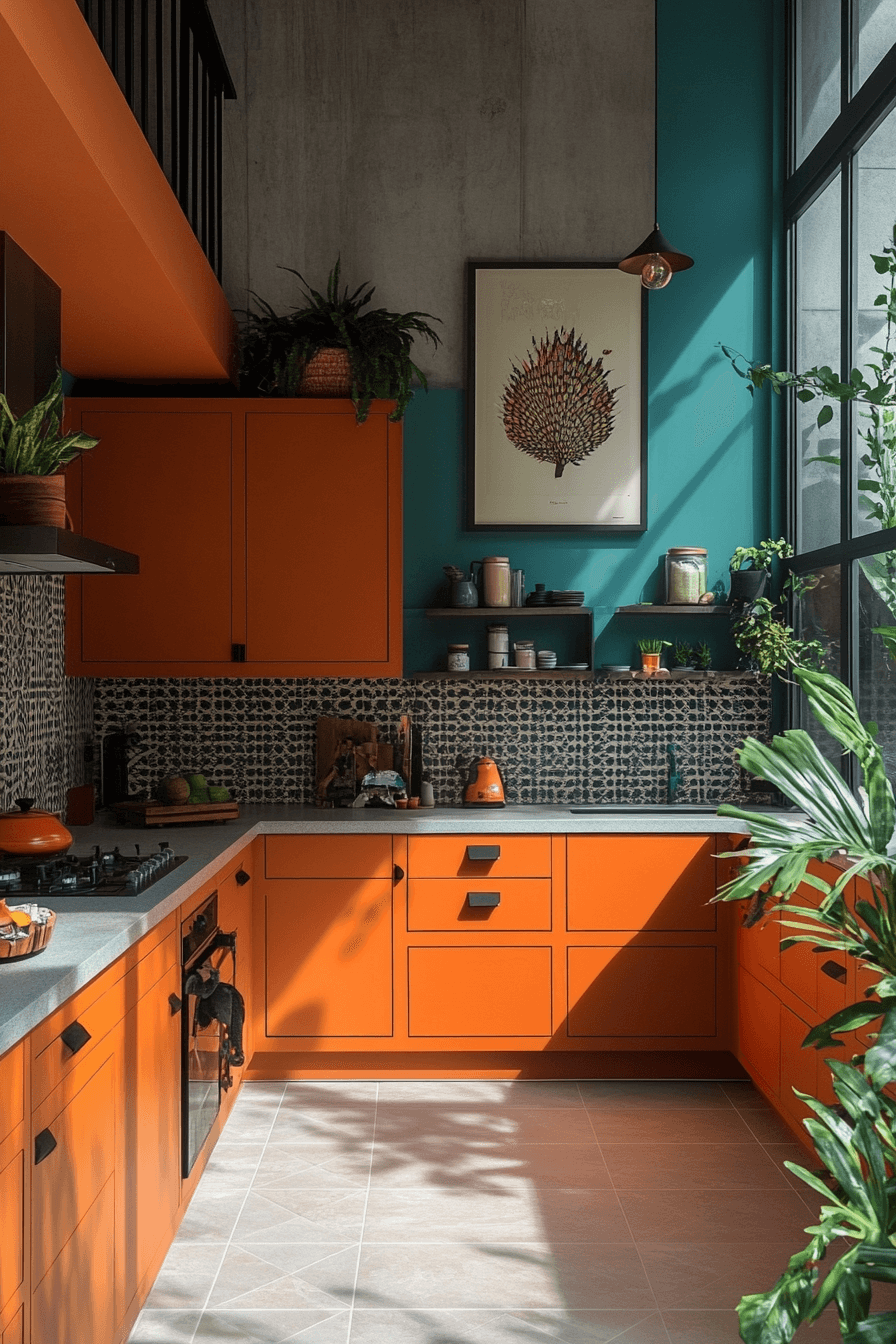 terracotta kitchen cabinets