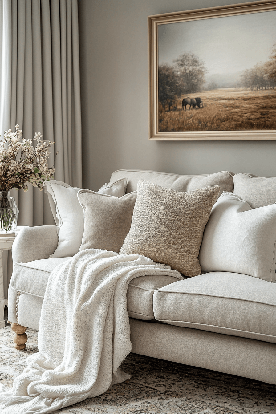 gray couch living room