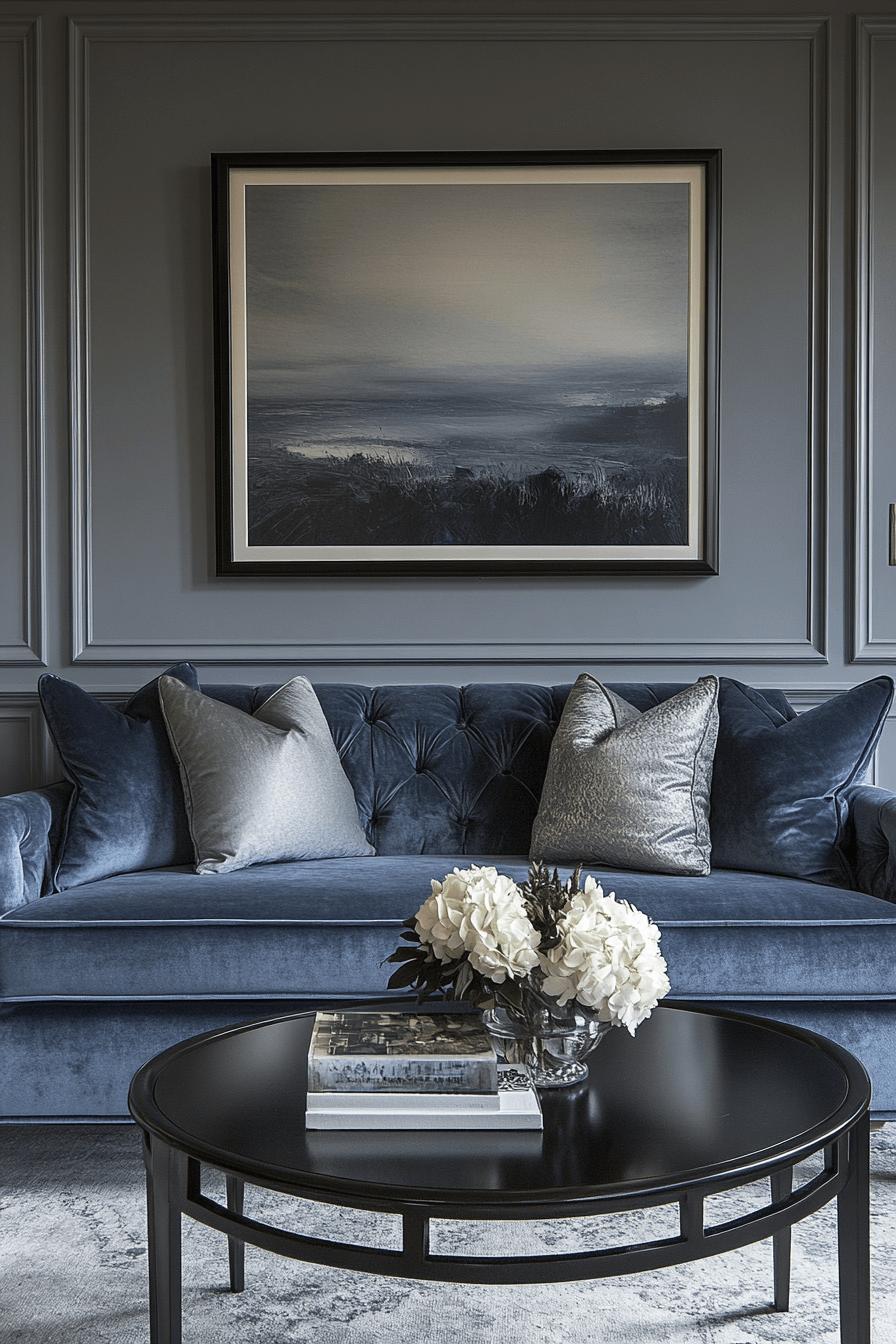 gray couch living room