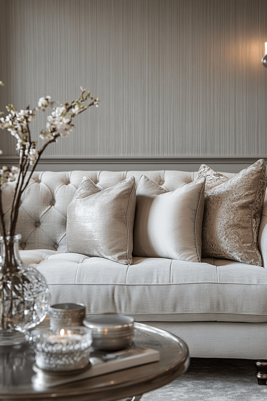 gray couch living room