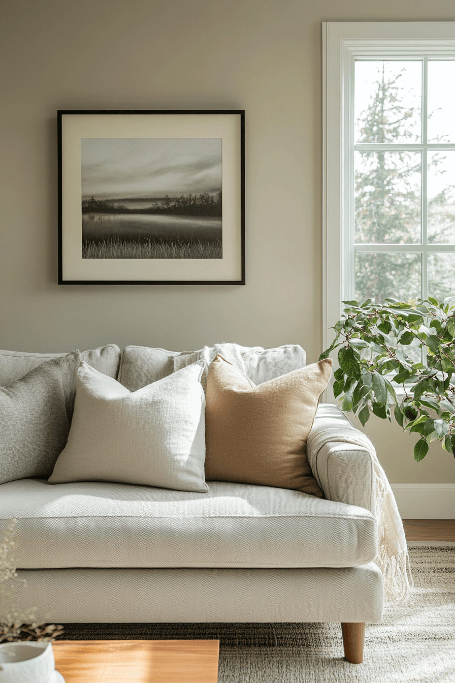 gray couch living room