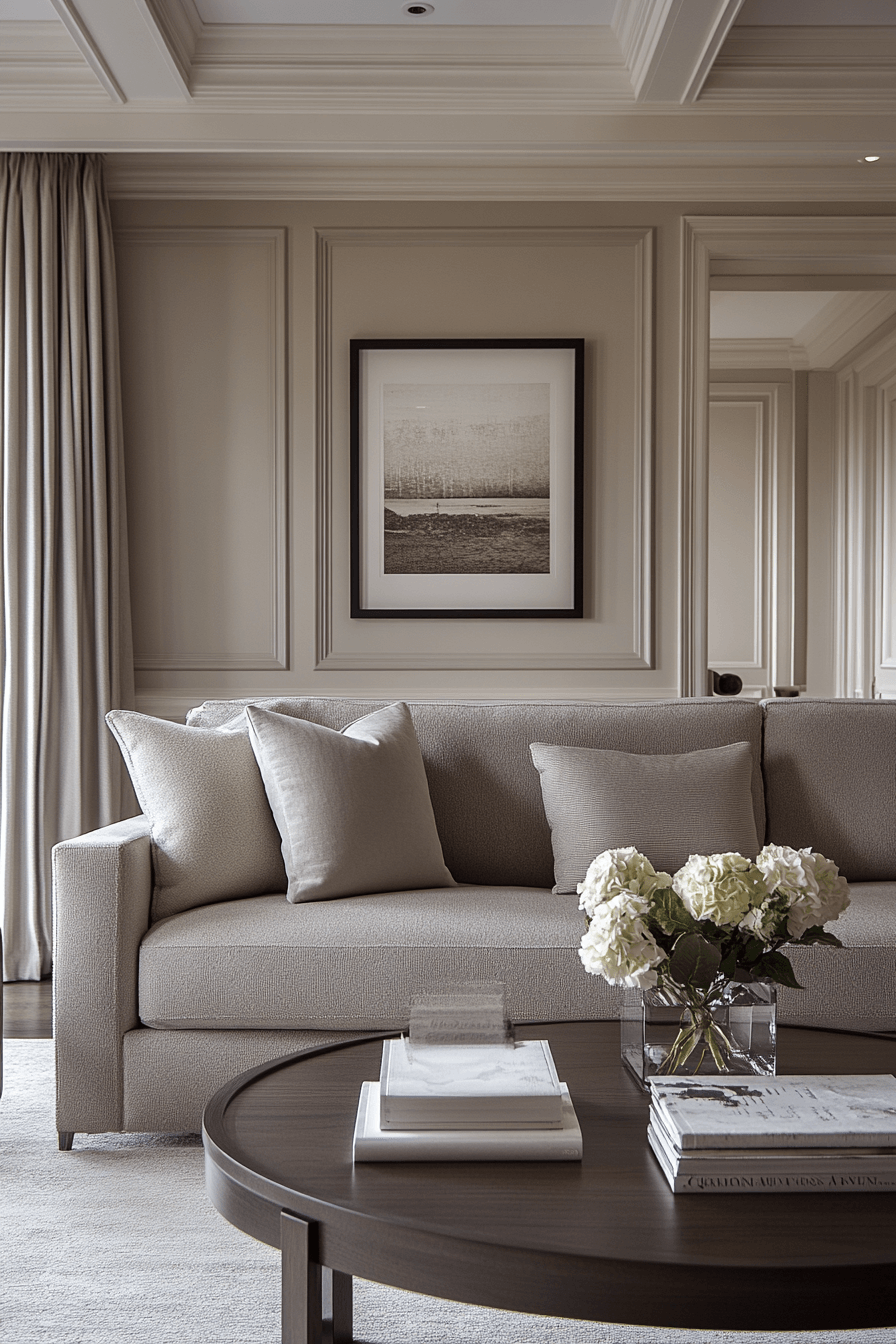 gray couch living room