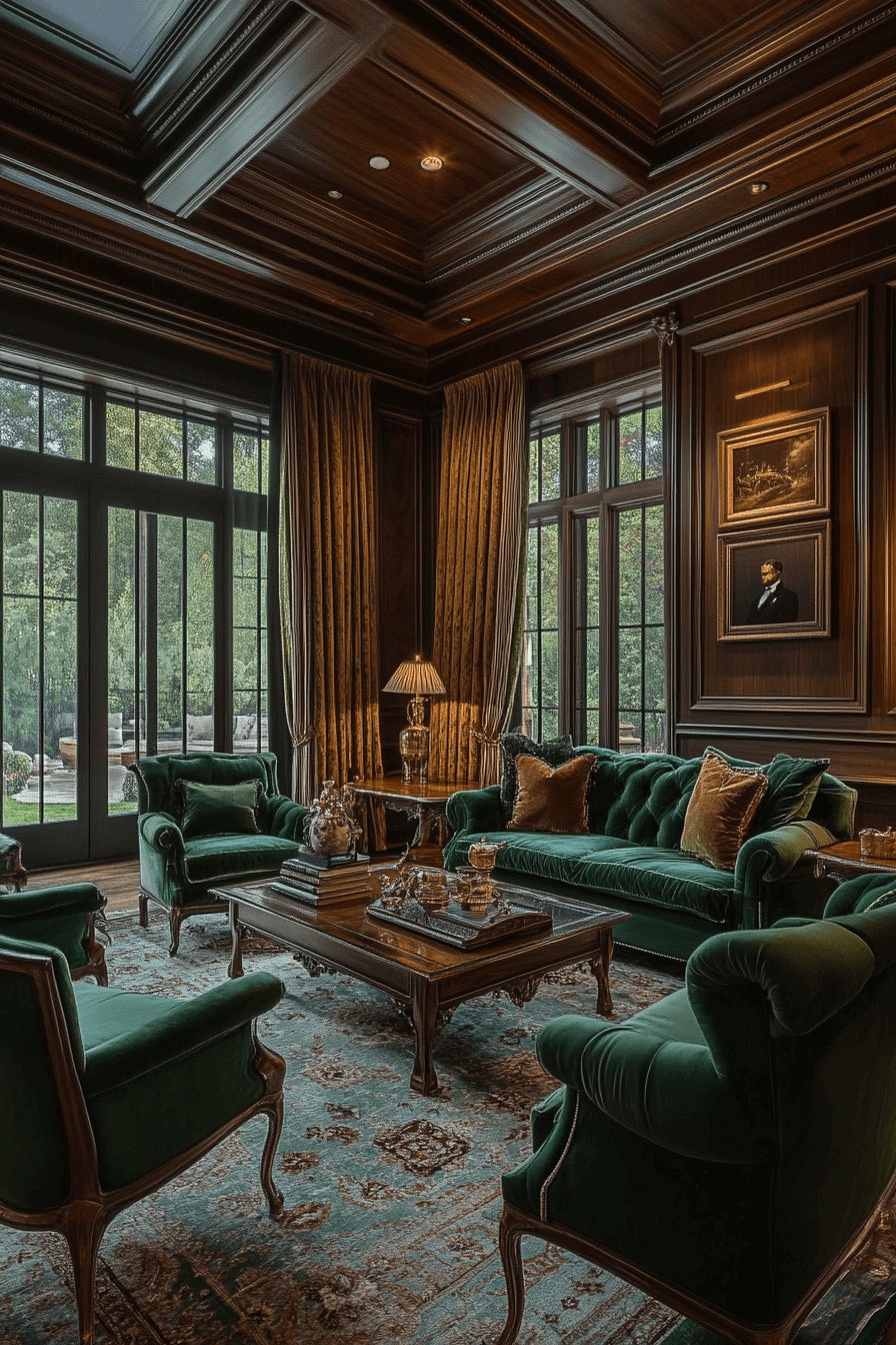 green living room decor