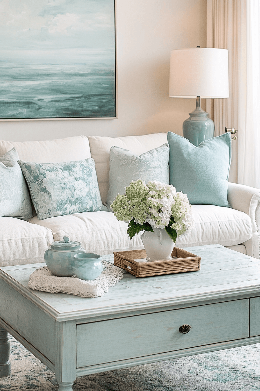 green living room decor