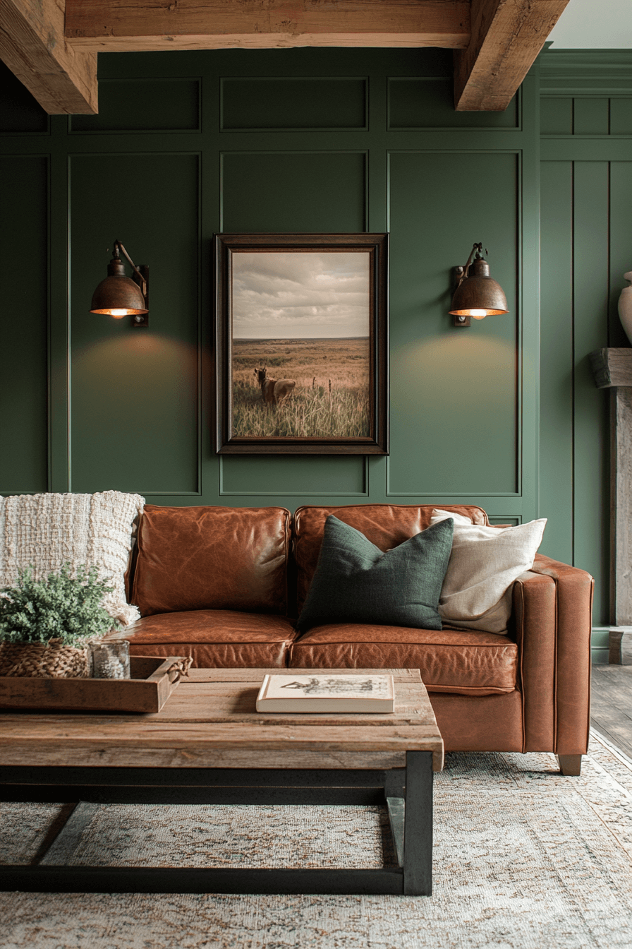 green living room decor