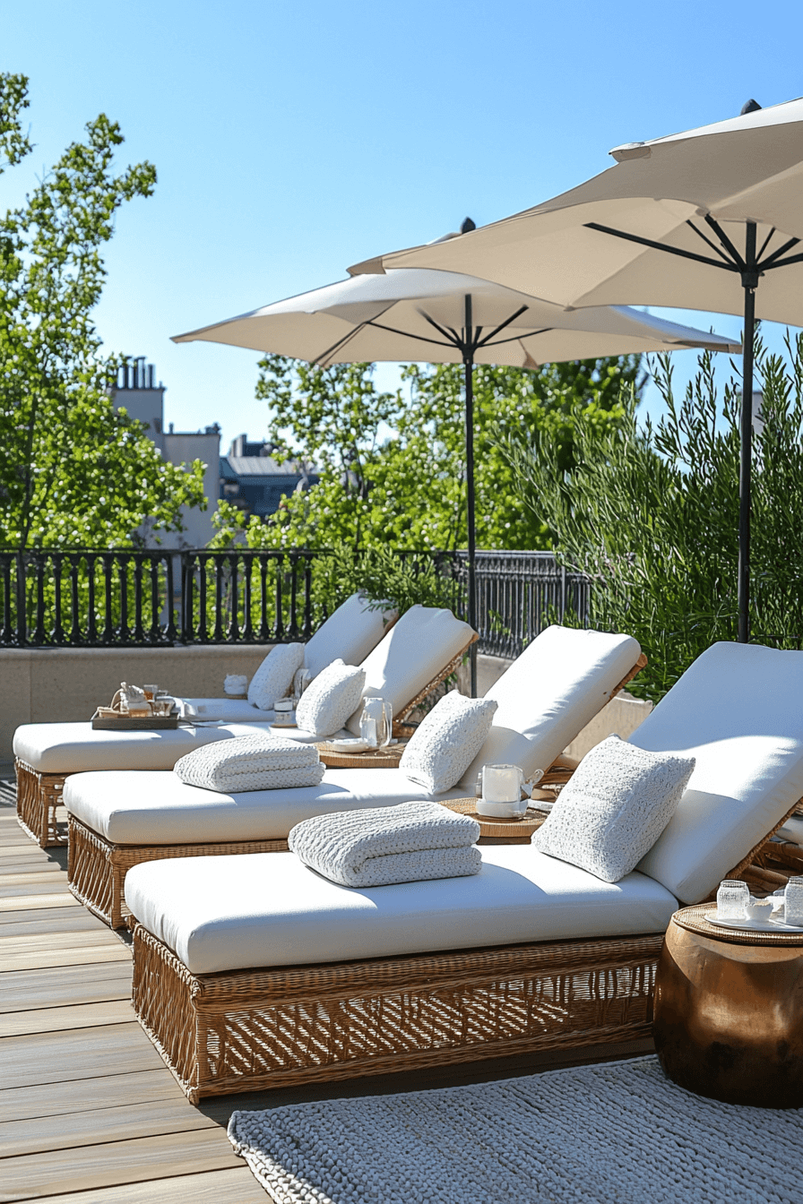 sunbather's private deck