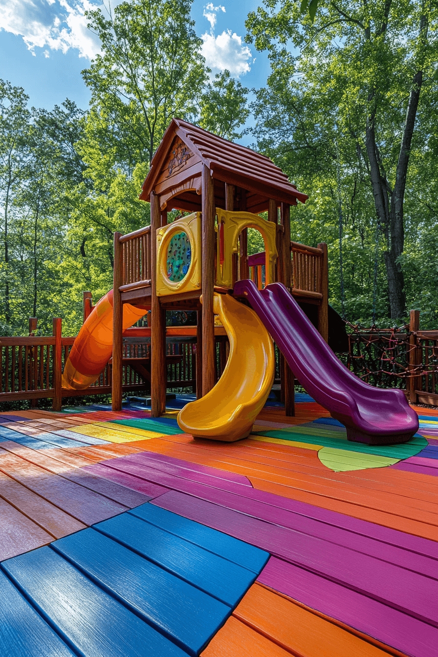 backyard play zone deck