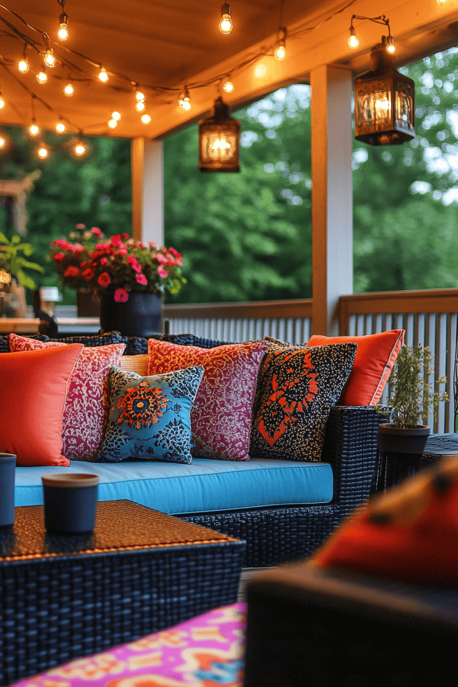 glam outdoor party deck