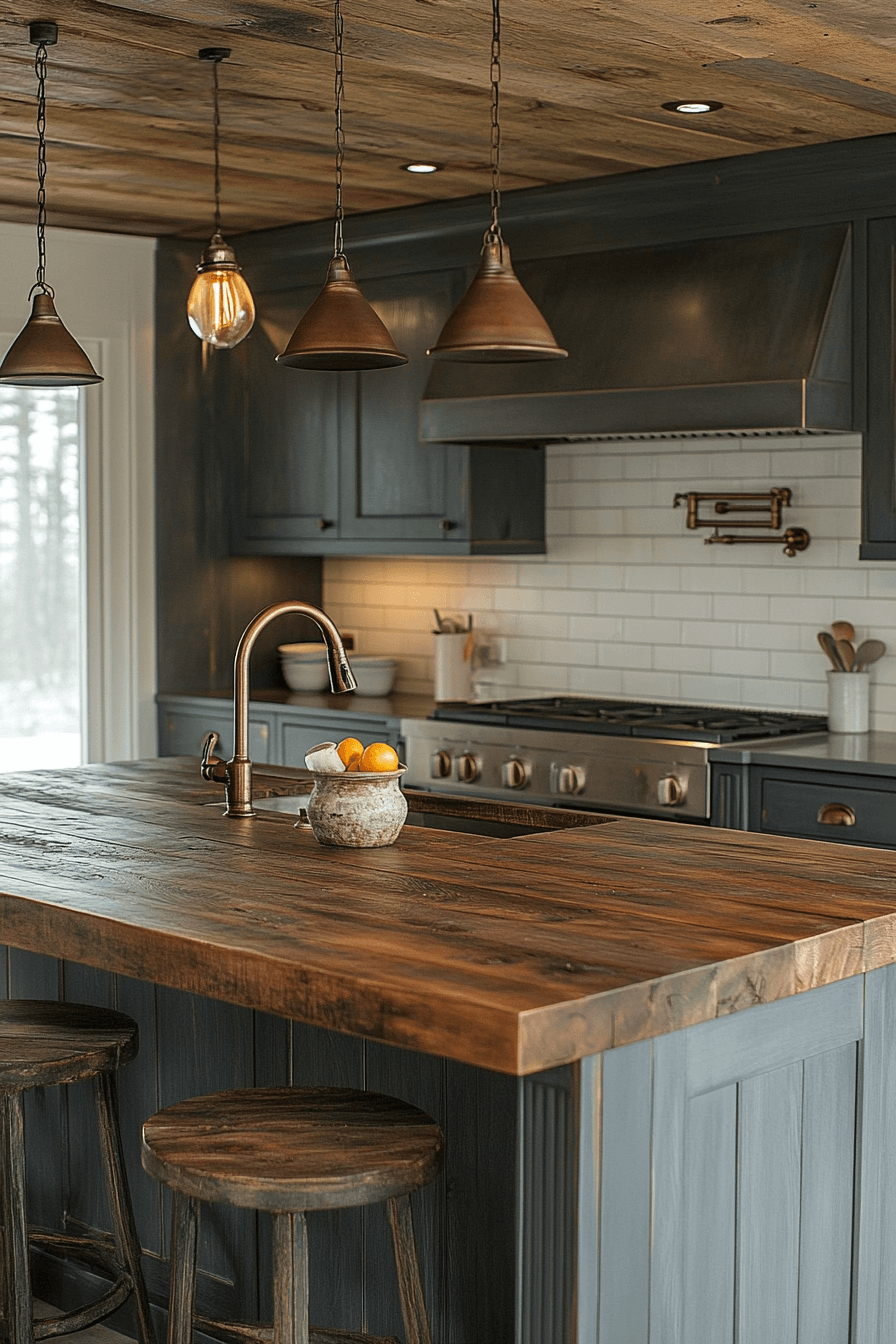 dark grey kitchen cabinets
