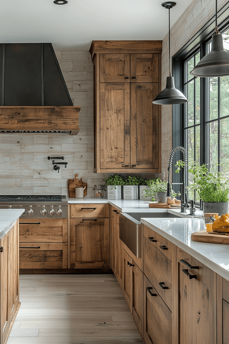 Rustic Maple Refinement Kitchen Cabinets