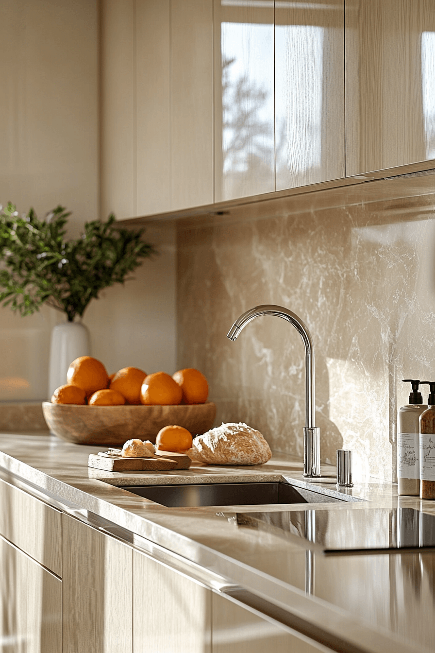 Maple Cabinets with a Glossy Finish