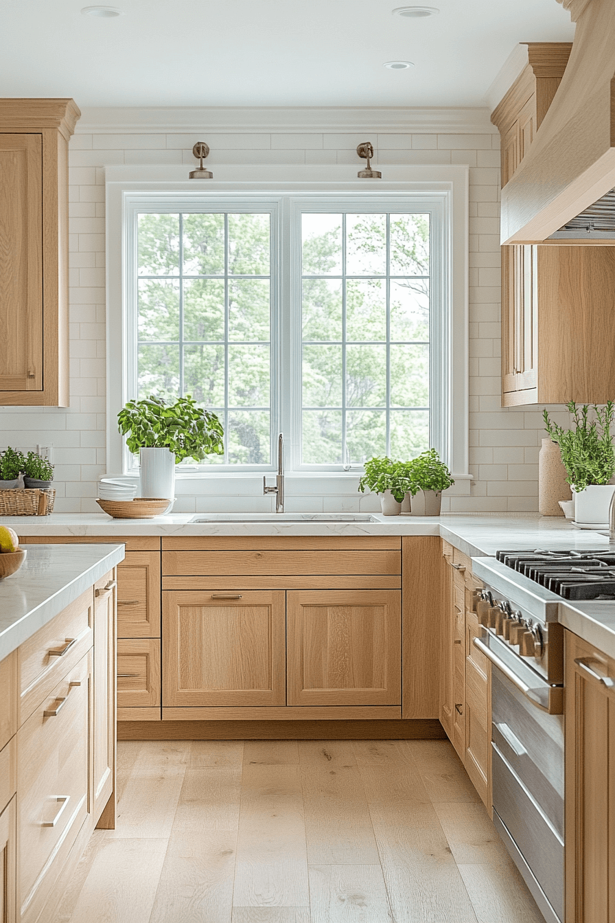 Airy Maple Brightness Kitchen Cabinets