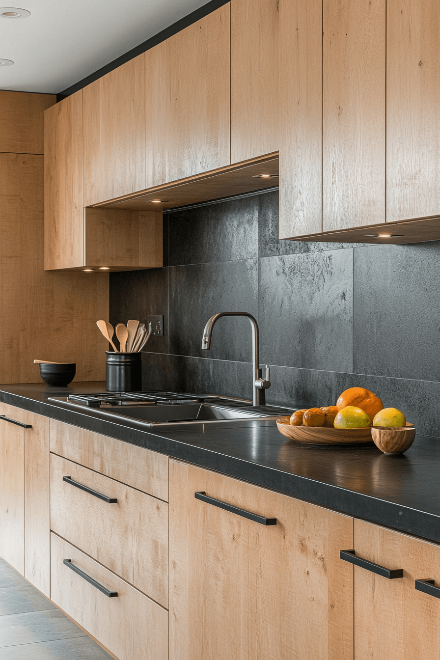 Defined Maple Geometry Kitchen Cabinets