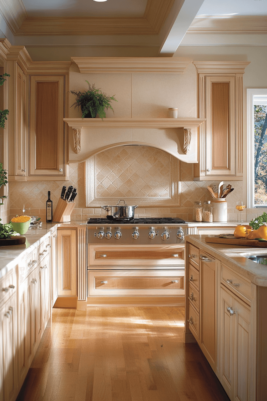 Soft Maple Glow Kitchen Cabinets