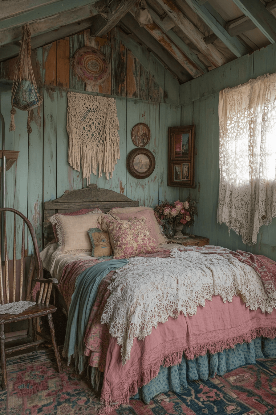 boho vintage bedroom
