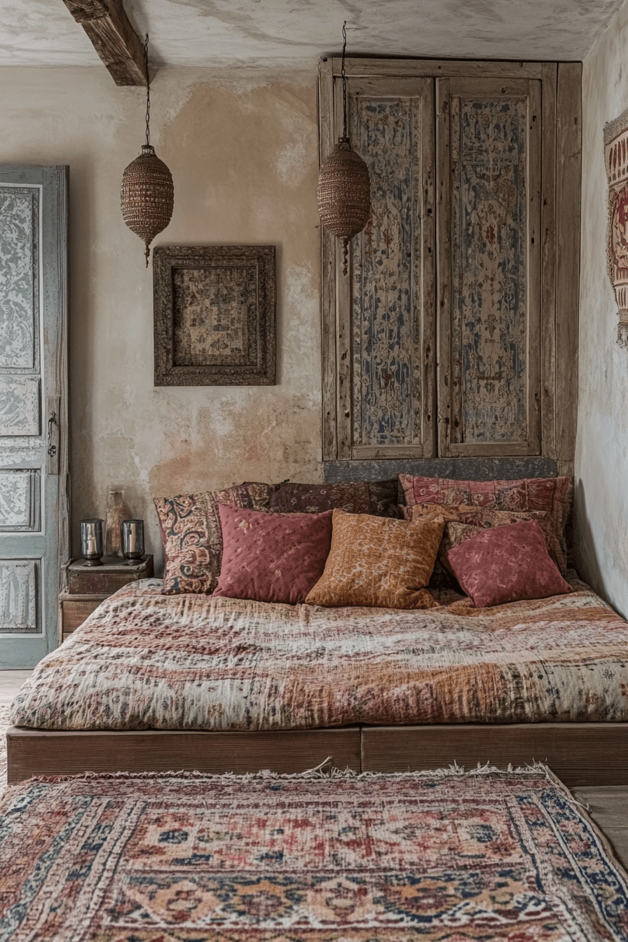 boho vintage bedroom