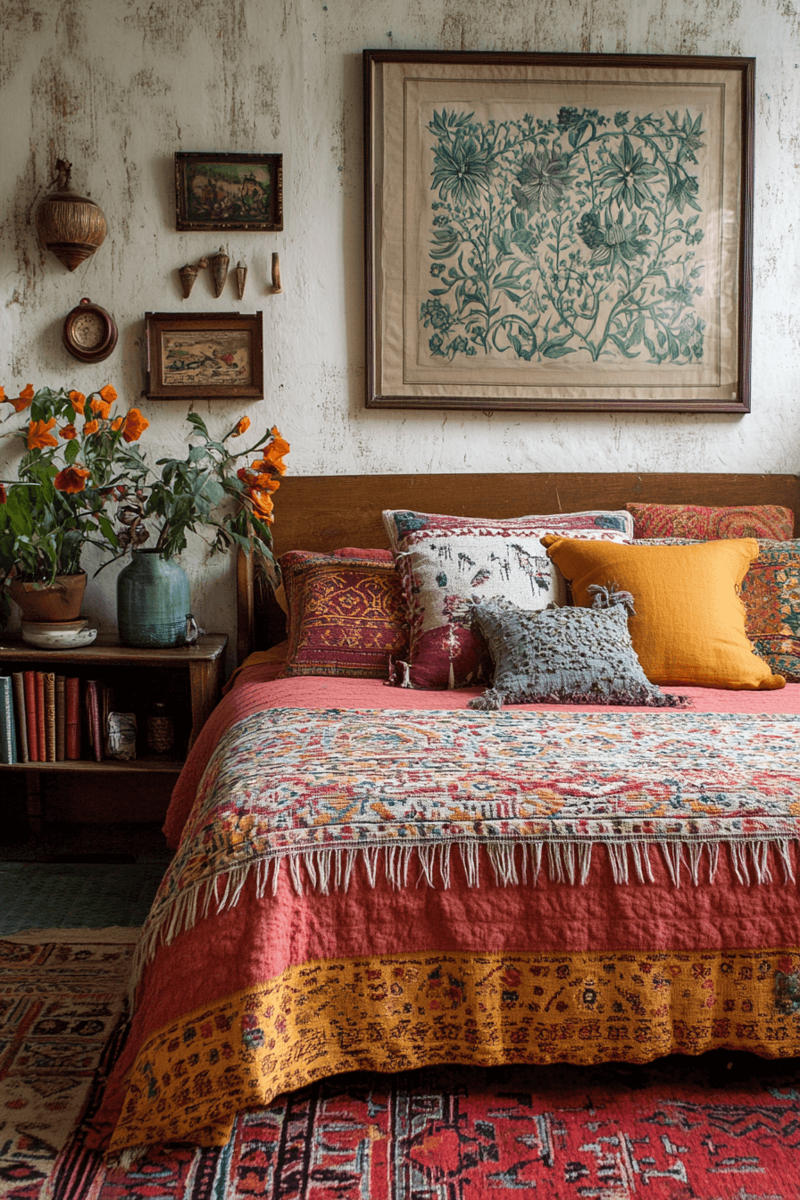 boho vintage bedroom