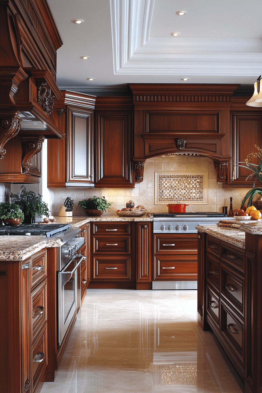 wooden kitchen cabinets