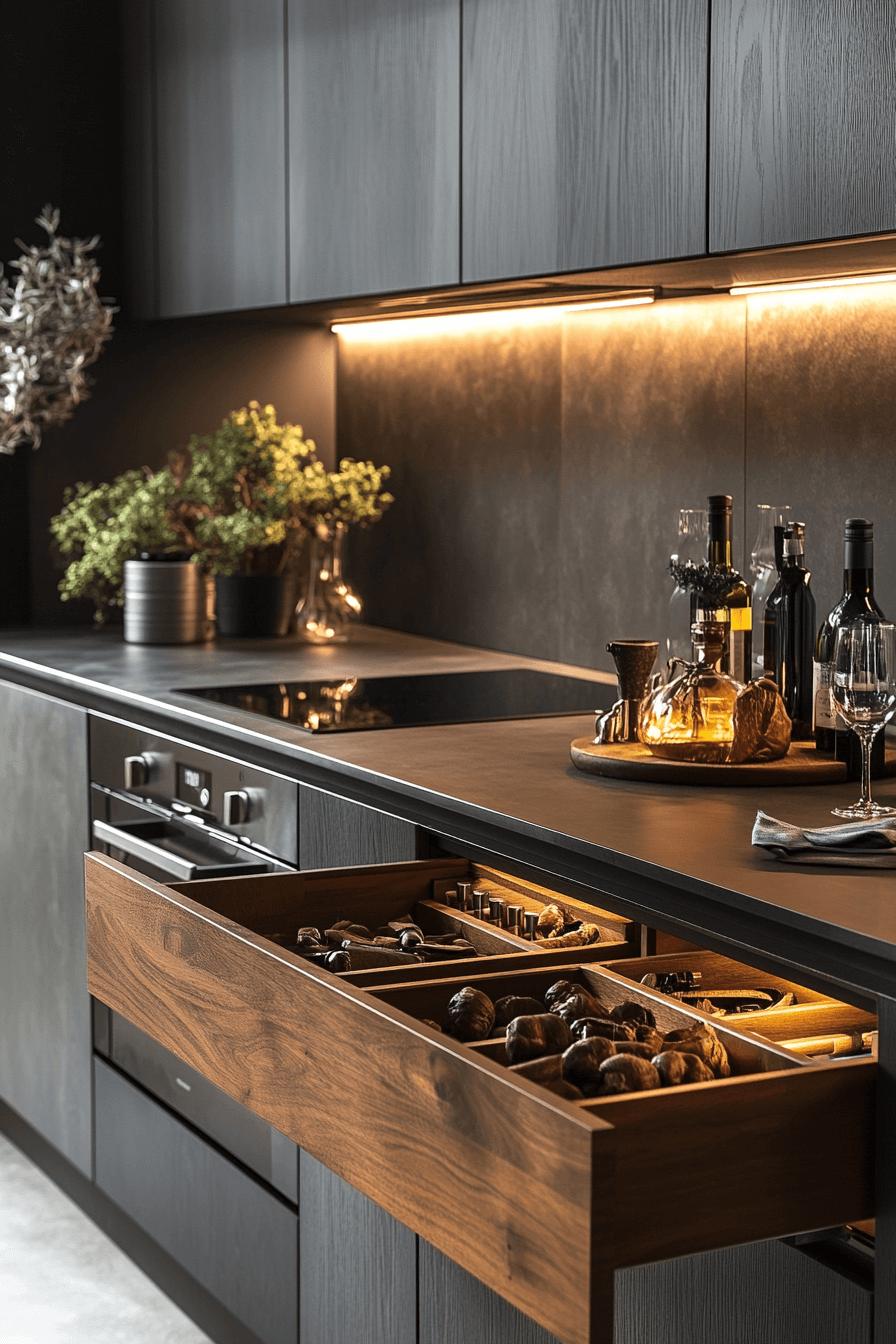 wooden kitchen cabinets