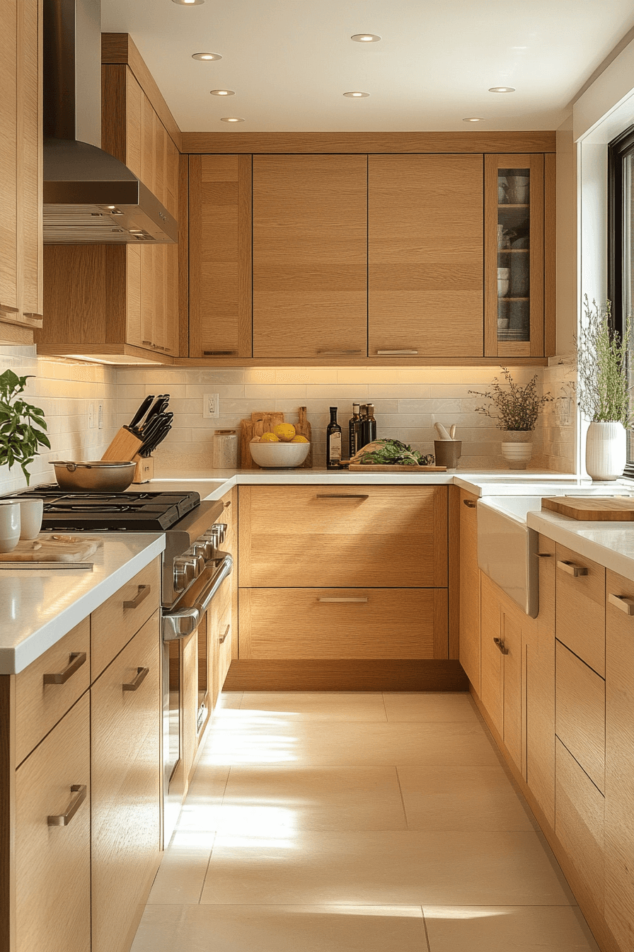 wooden kitchen cabinets