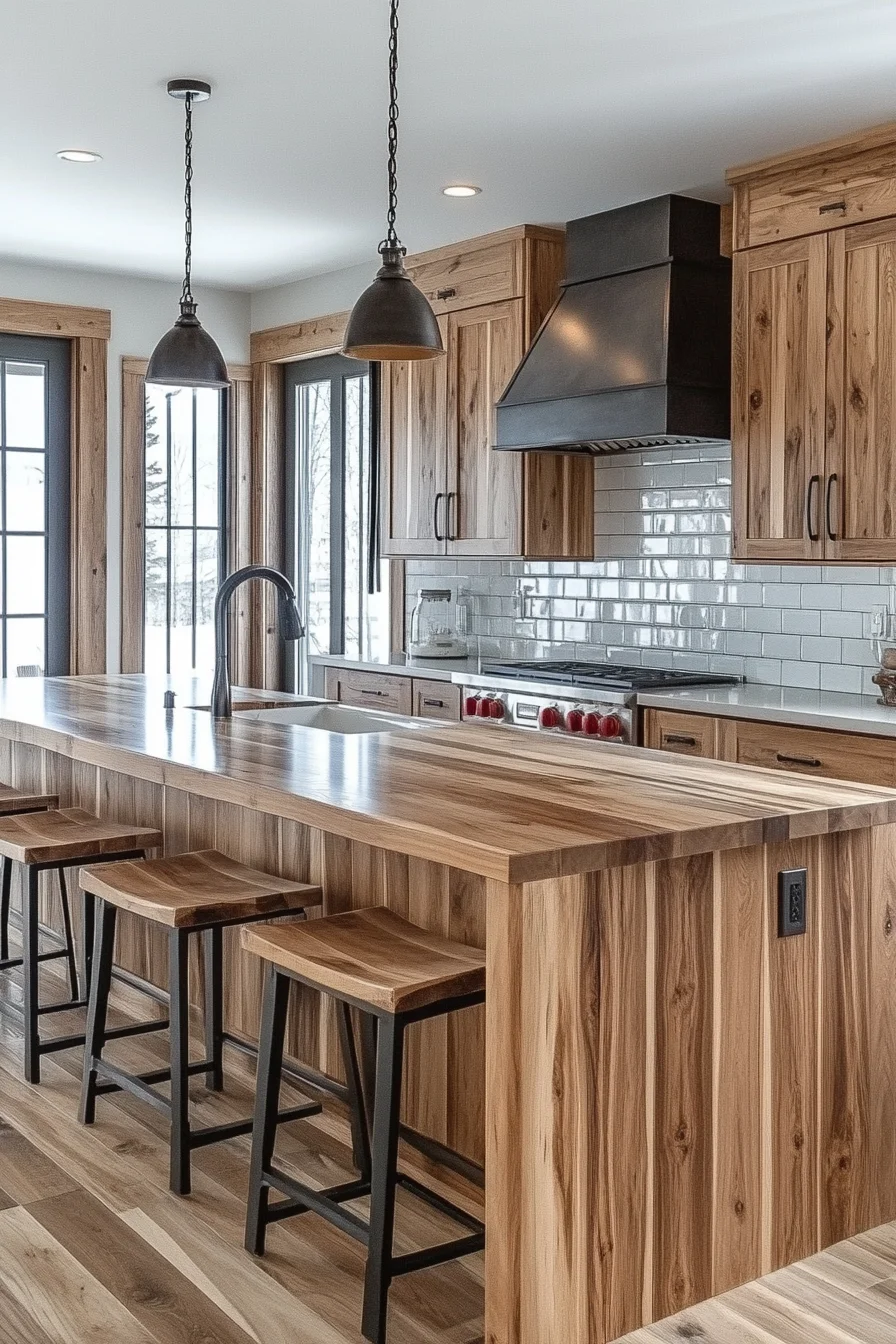 wooden kitchen cabinets