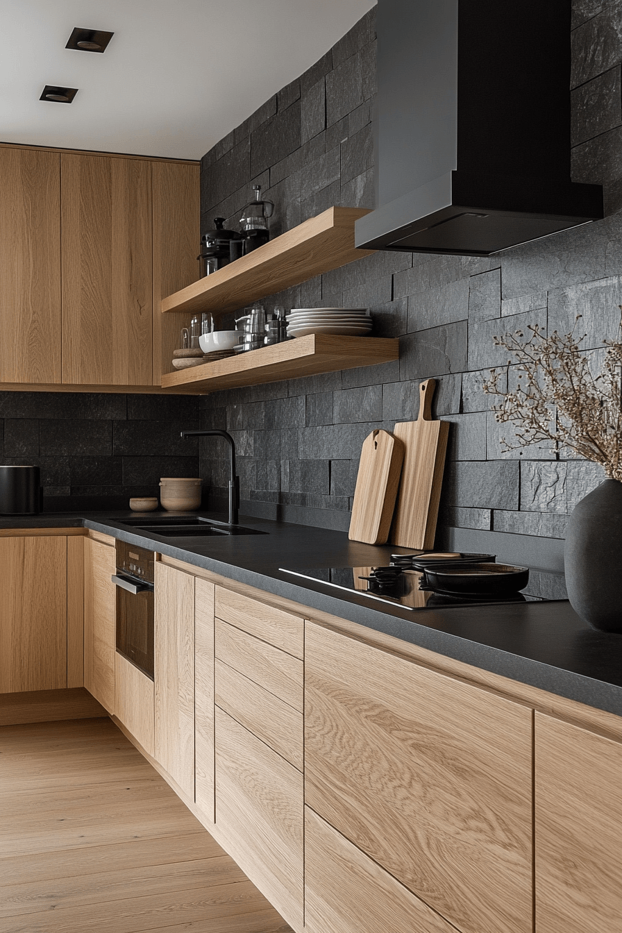 wooden kitchen cabinets