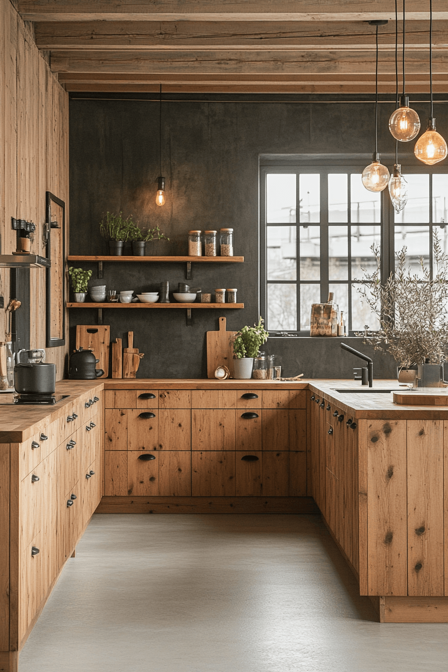 wooden kitchen cabinets