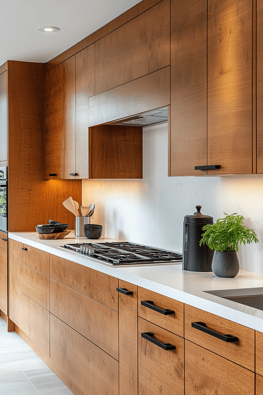 wooden kitchen cabinets