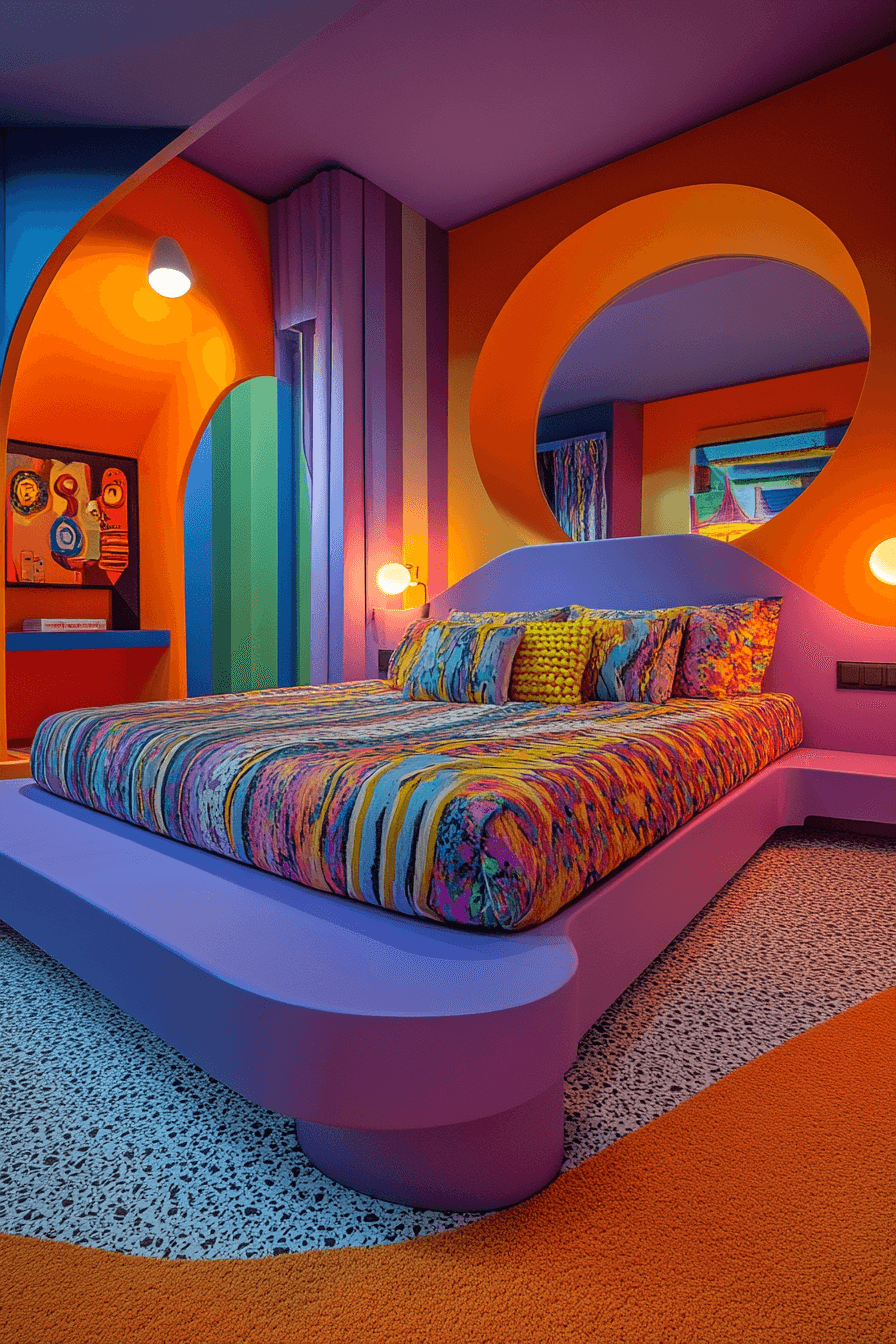 1980s Neon Retro Bedroom