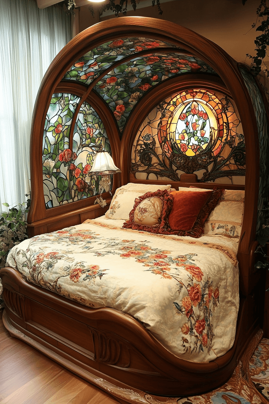 Art Nouveau Retro Bedroom