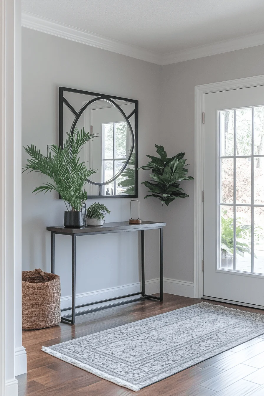 Bright minimalist entryway
