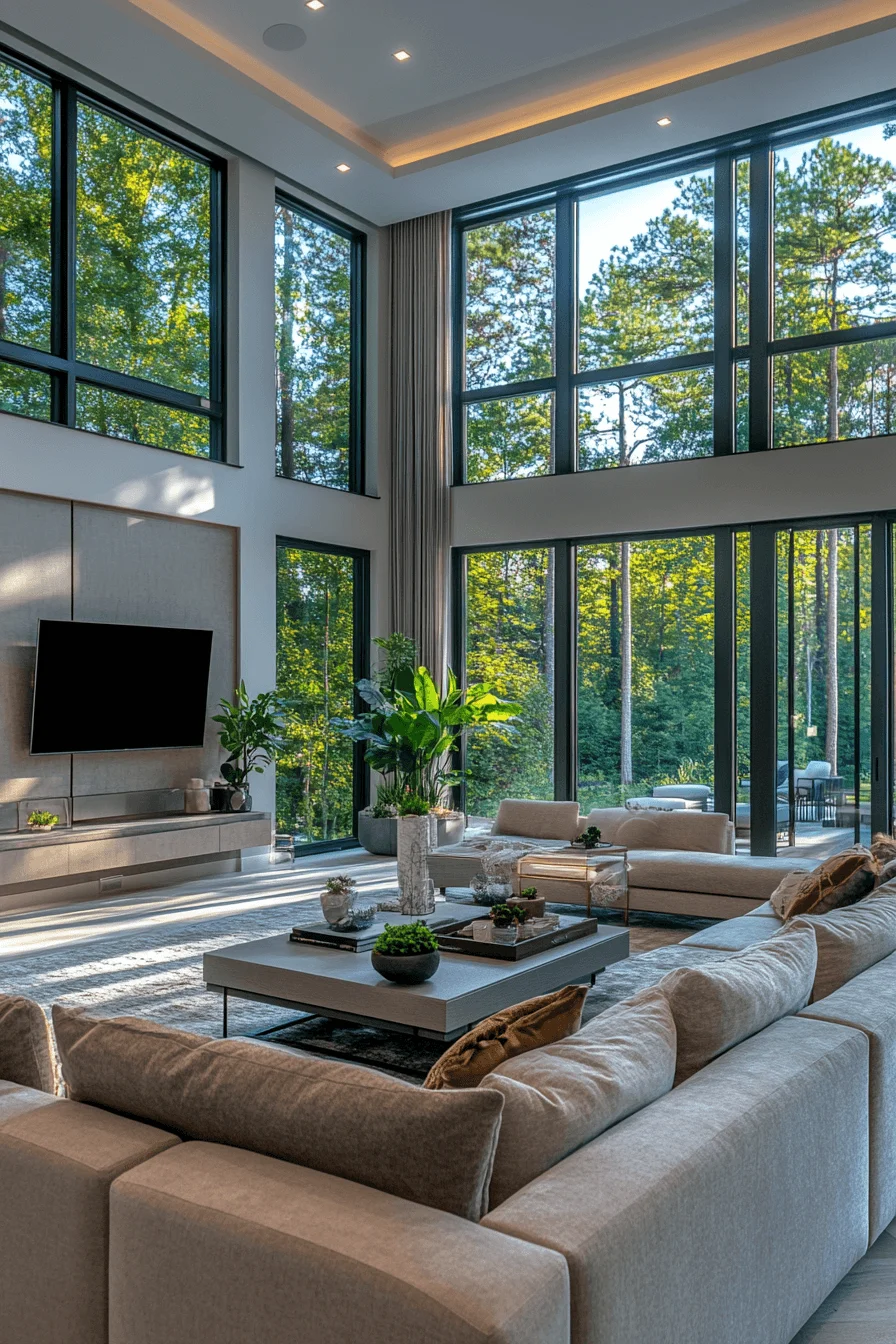 Cozy minimalist family lounge