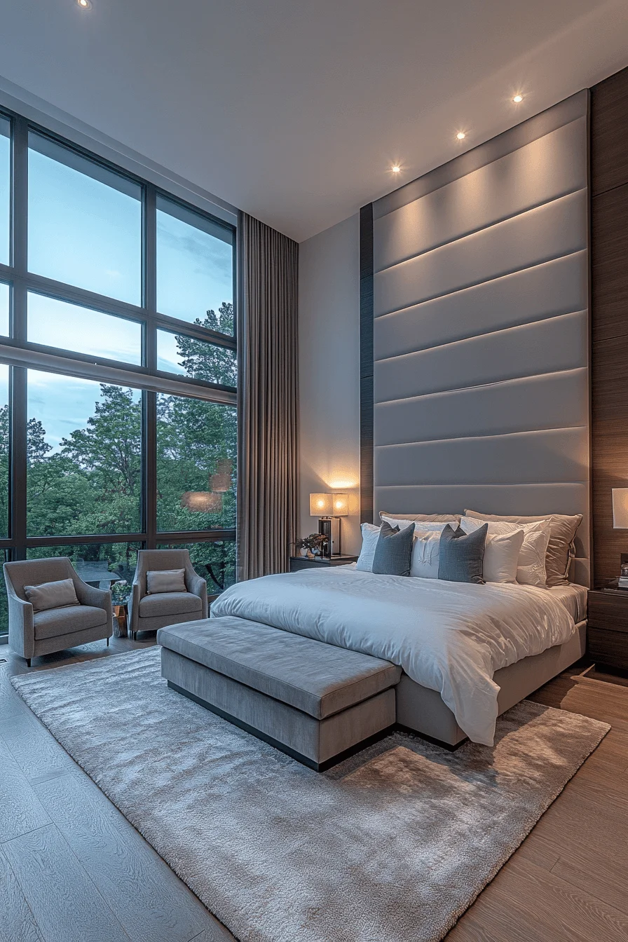 Elegant minimalist master suite