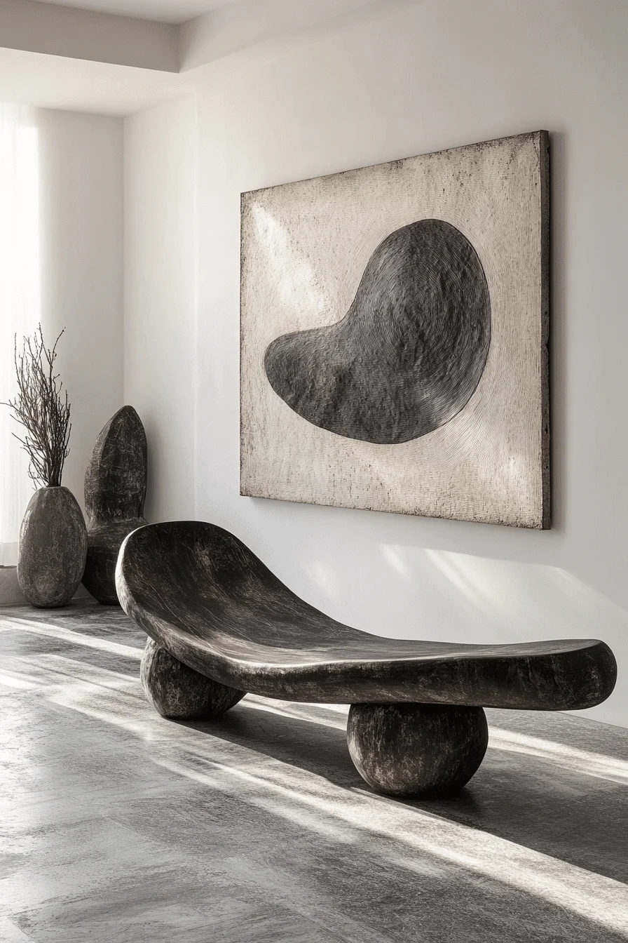 Creative minimalist art studio