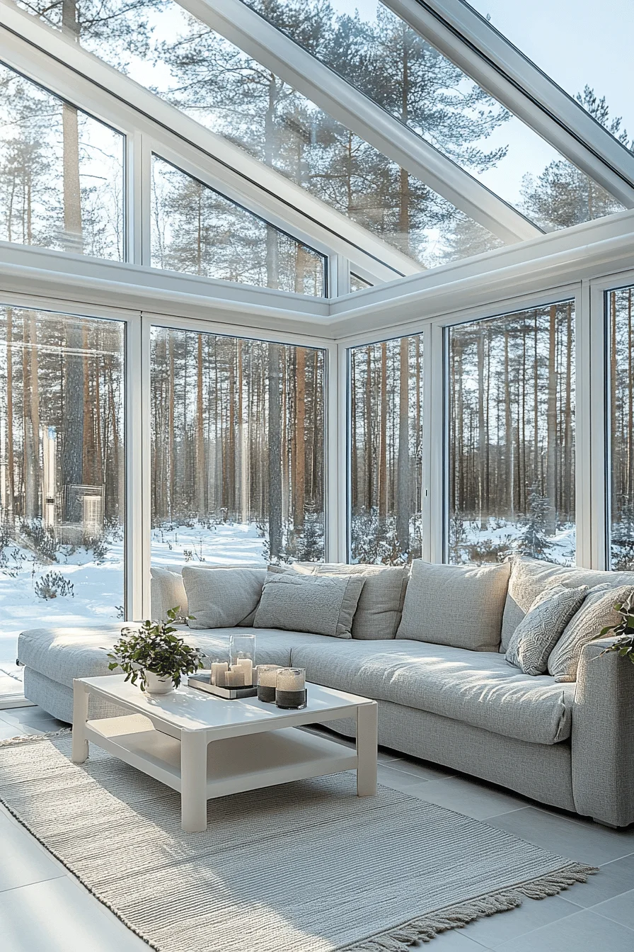 Sunlit minimalist lounge