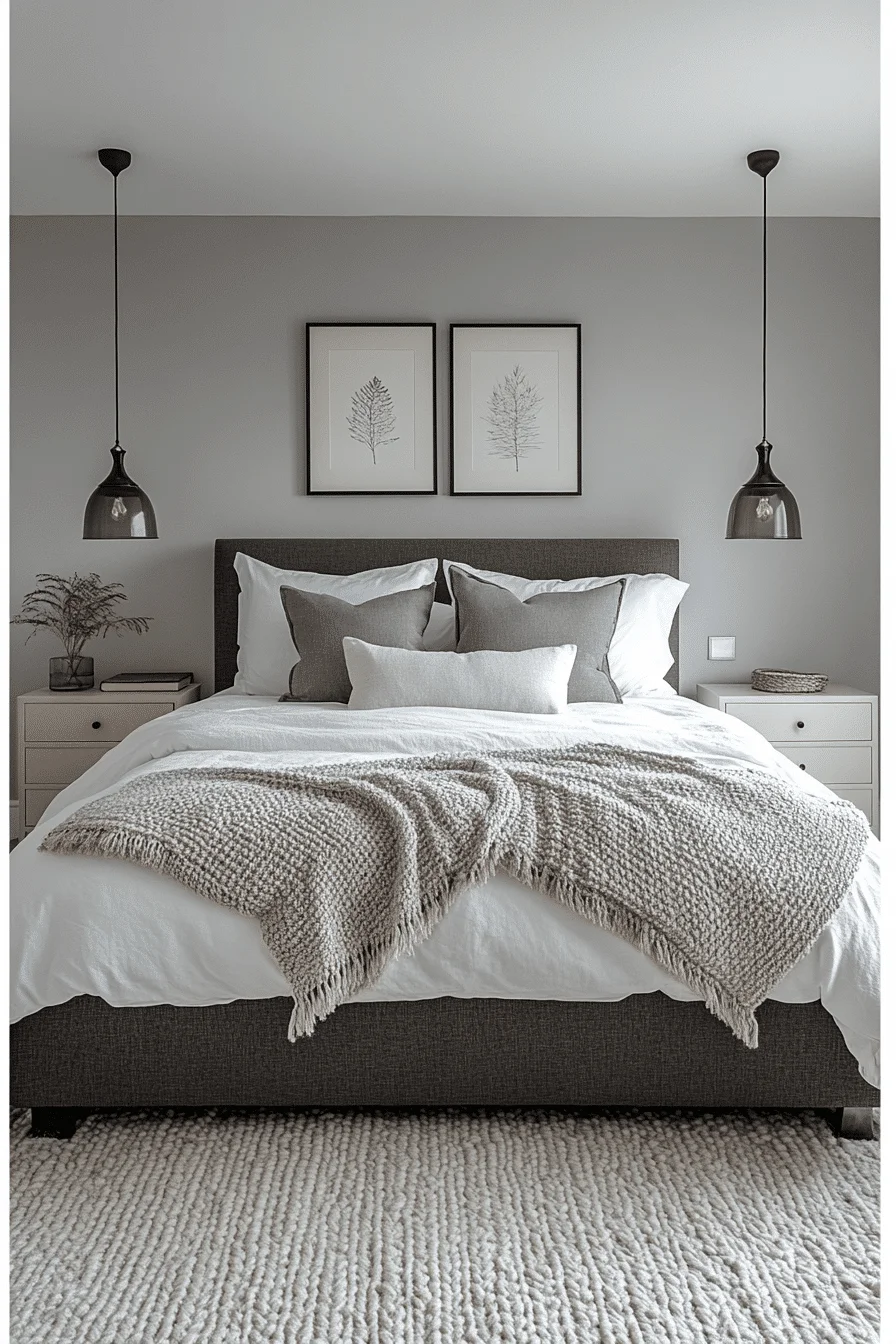 Harmonious minimalist bedroom nook