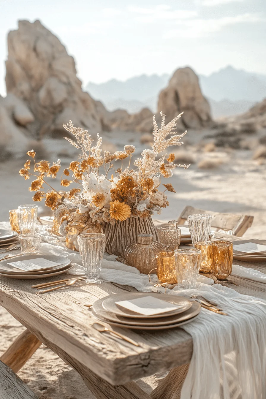 boho wedding table decorations