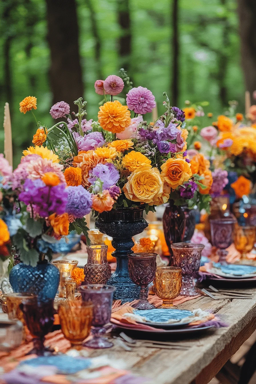 boho wedding table decorations