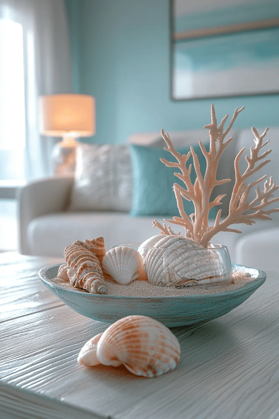 coastal coffee table decor