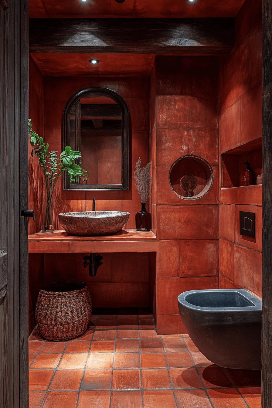 Terracotta Bathroom Design