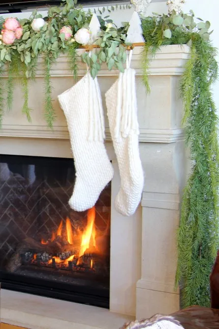 Lush eucalyptus garland with soft florals