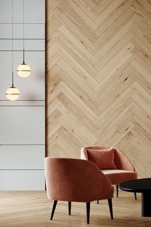 Herringbone Wood Accent Wall