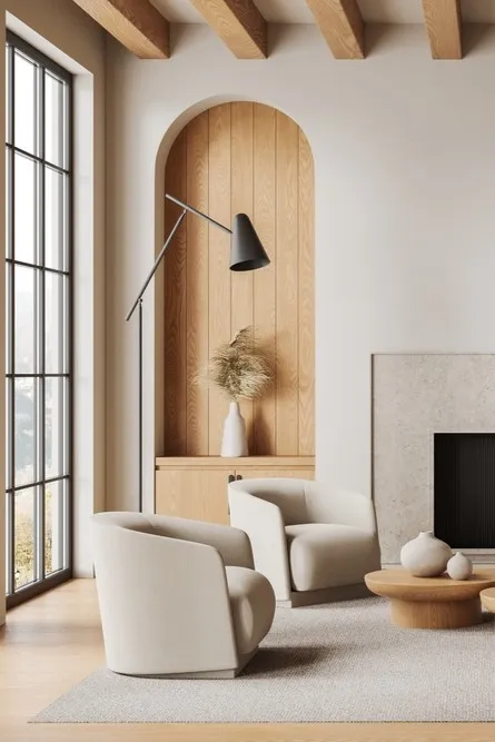 Raw Wood Accent Wall