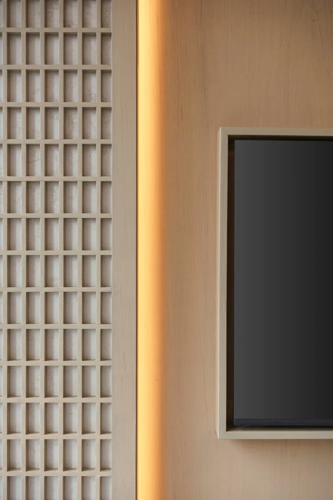 Lattice Wood Accent Wall