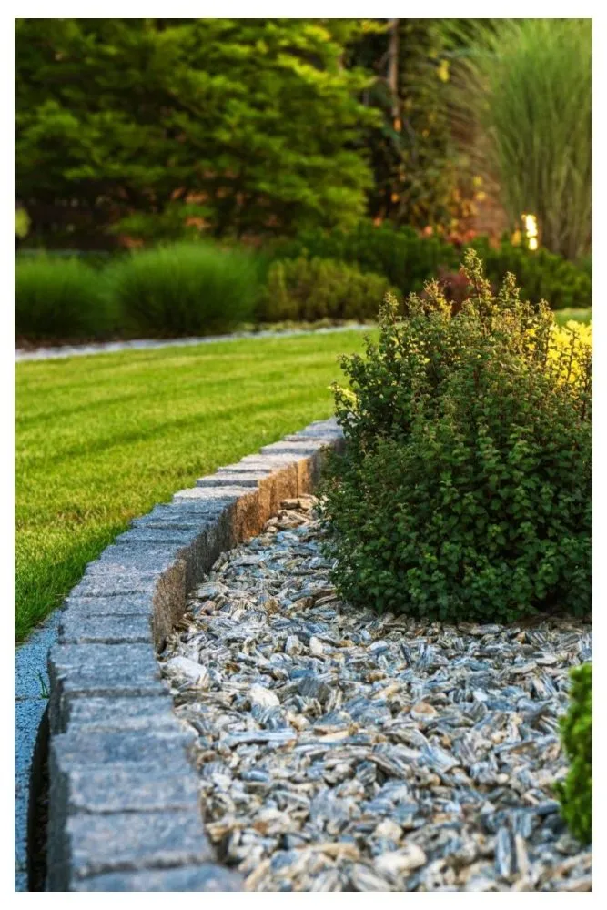 Rustic Stone-Edged Beds for a Natural Look
