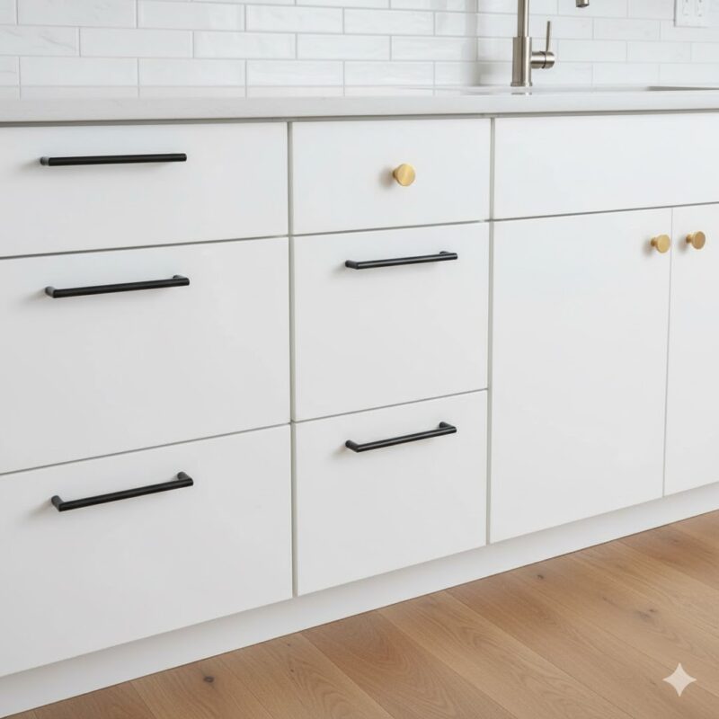 Modern cabinet hardware upgrade