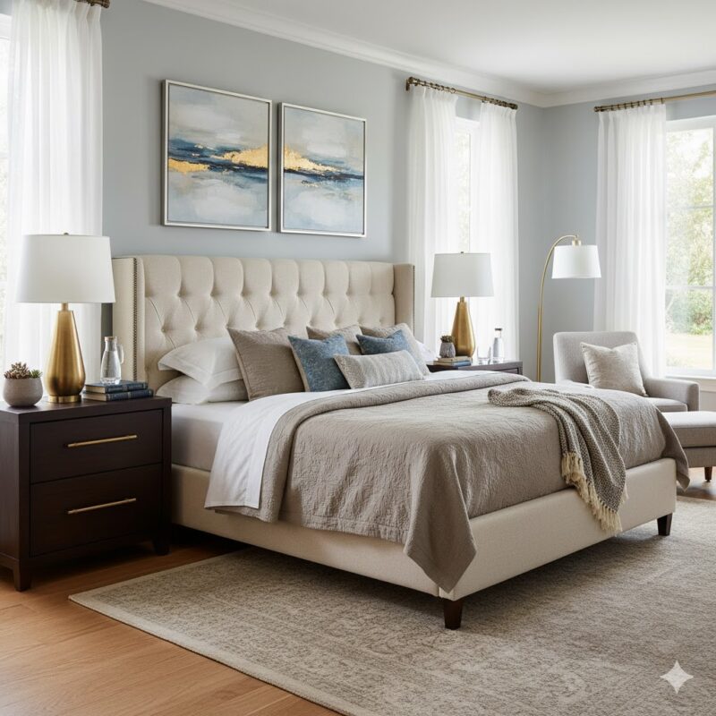 Symmetrical living room setup